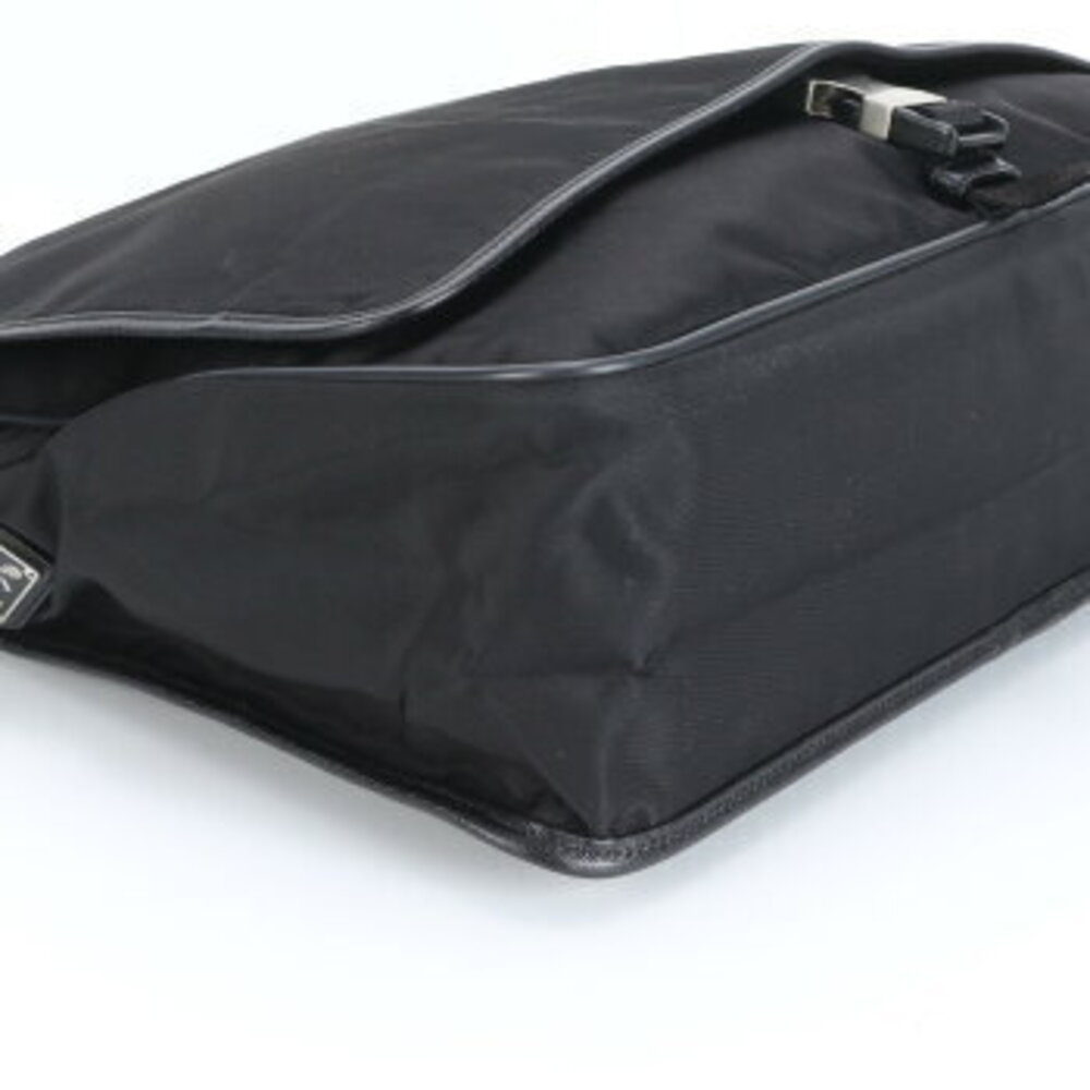 Prada Tessuto triangular logo leather business ba… - image 3